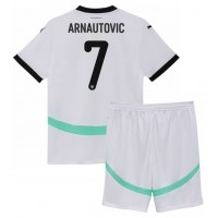 Camiseta Austria Marko Arnautovic #7 Segunda Equipación Replica Eurocopa 2024 para niños mangas cortas (+ Pantalones cortos)